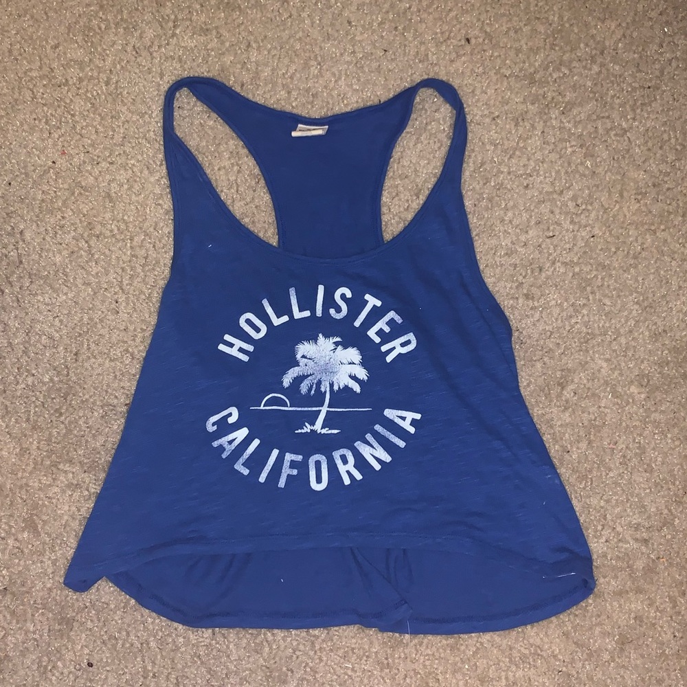 Hollister • Sleeveless Dark Blue Cropped Tank